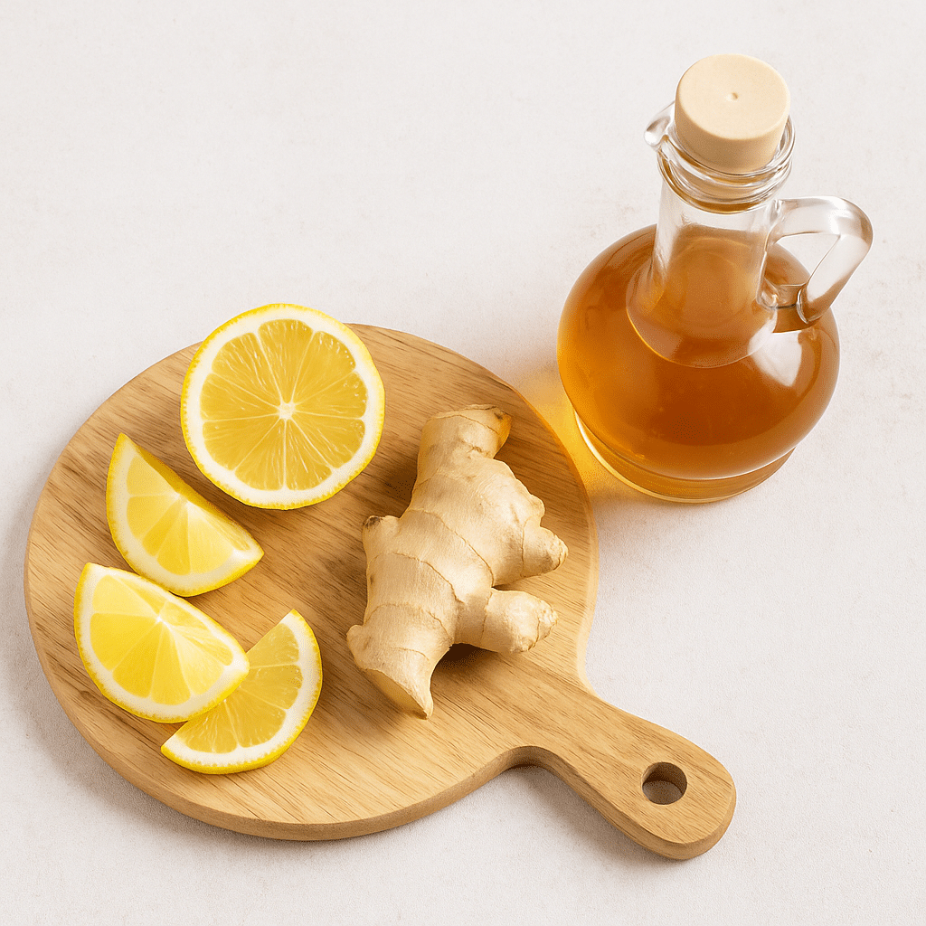 Natural Mounjaro Recipe – Simple 3-Ingredient Drink to Reset Naturally 6 Natural Mounjaro Recipe ingredients flat lay